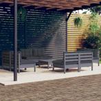 vidaXL 9-delige Loungeset met antracietkleurige kussens, Tuin en Terras, Tuinsets en Loungesets, Verzenden, Nieuw, Loungeset