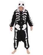 Onesie Skelet Pak M-L Skeletpak Kostuum Zwart Wit Botten 170, Nieuw, Maat 48/50 (M), Ophalen of Verzenden, Halloween