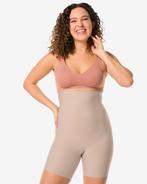 HEMA Medium corrigerende biker extra hoge taille beige, Verzenden, Beige