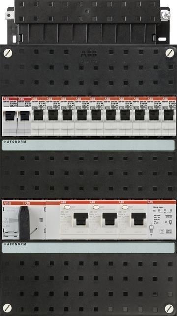 ABB groepenkast 3-fase, 10 groepen, 3 Aardlekschakelaars, Doe-het-zelf en Verbouw, Elektra en Kabels