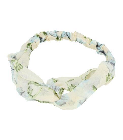 Haarband Twist Bloemen Print Voile Stof Wit, Sieraden, Tassen en Uiterlijk, Uiterlijk | Haarverzorging, Verzenden
