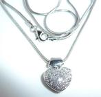 Halsketting - 14 karaat Witgoud - 0.31ct. tw. Diamant, Sieraden, Tassen en Uiterlijk, Kettingen, Nieuw