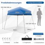 2dekans | Coast vouwen paviljoen 3 m x 3 m grote vouw -out, Tuin en Terras, Zonneschermen, Ophalen of Verzenden, Zo goed als nieuw