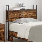 vidaXL Opberghoofdbord met hoofdeinde Gerookt eiken 90 cm, Verzenden, Nieuw, Bruin, Hout