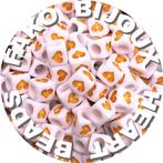 Fako Bijoux® - Hartjes Kralen Vierkant - Acryl - 7mm -, Hobby en Vrije tijd, Kralen en Sieraden maken, Verzenden, Nieuw