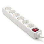 Stekkerdoos 6-voudig | 3 meter (Schakelaar, Wit), Doe-het-zelf en Verbouw, Verzenden, Nieuw