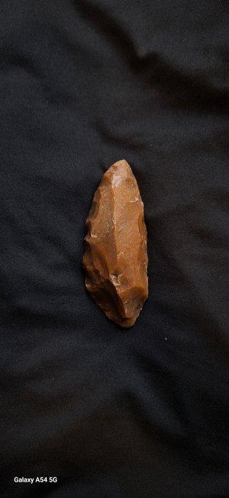 Paleolithisch Vuursteen biface poignard silex mousterien, Verzamelen, Mineralen en Fossielen