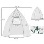 TRUUSK Mini Broeikas Overwinteringstent Met Roldeur 160x140x, Verzenden, Nieuw