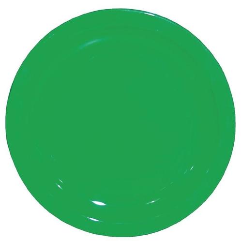 Borden | KRISTALLON | Kunststof | Groen | 12 Stuks | Ø230mm, Zakelijke goederen, Horeca | Keukenapparatuur, Nieuw in verpakking