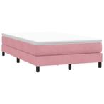 vidaXL Boxspring zonder matras fluweel roze 120x210 cm, Verzenden, Nieuw, Stof