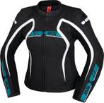 IXS RS-600 1.0 Dames Zwart Cyaan Leren Motorjas, Motoren, Kleding | Motorkleding, Nieuw met kaartje, Jas | textiel, Verzenden