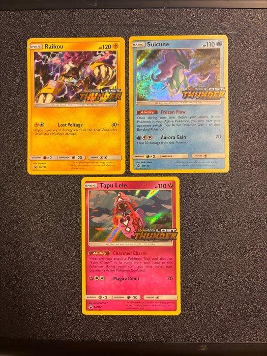 Pokémon - 3 Card - Suicune, Tapu lele, Raikou Promo Lost, Hobby en Vrije tijd, Verzamelkaartspellen | Pokémon