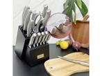 ROYAL KITCHEN GOODS® 16-delige Messenset - RVS Messenblok, Verzenden, Zo goed als nieuw