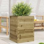 vidaXL Plantenbak 50x50x68,5 cm geïmpregneerd grenenhout, Tuin en Terras, Bloembakken en Plantenbakken, Verzenden, Nieuw, Hout