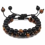 Fako Bijoux® - Dubbele Kralen Armband - 8mm - Natuursteen, Sieraden, Tassen en Uiterlijk, Armbanden, Verzenden, Nieuw