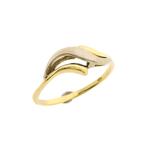 Bicolor gouden fantasie ring (witgoud, gouden ring), Sieraden, Tassen en Uiterlijk, Ringen, Gebruikt, Overige kleuren, 20 of groter