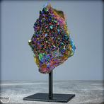 Zeer zeldzame regenboogaura-amethist - kwarts op stand-