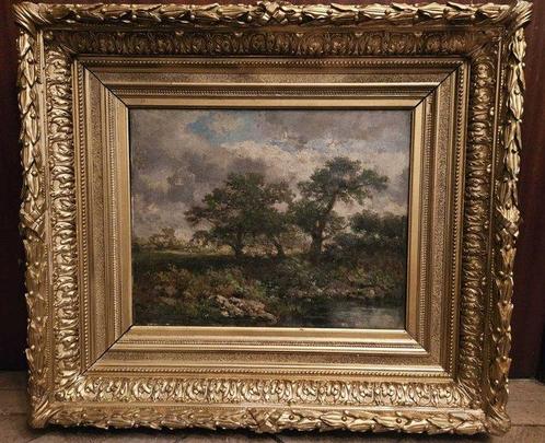 Escuela de Barbizon (XIX) - Le bosc verd - NO RESERVE, Antiek en Kunst, Kunst | Schilderijen | Klassiek