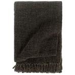 vidaXL Plaid 220x250 cm katoen antraciet en bruin, Verzenden, Nieuw, Grijs