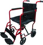 Aidapt transport rolstoel - aluminium - compact - rood, Diversen, Rolstoelen, Nieuw, Verzenden
