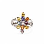 Other brand - Cocktailring - Multicolour sapphire floral