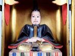 Statue of Sugawara no Michizane enshrined in a shrine -