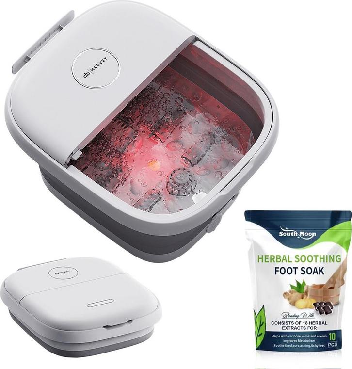 Heevey Voetenbad - Voetbad met massage - Voetmassage, Sport en Fitness, Massageproducten, Nieuw, Ophalen of Verzenden