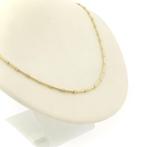 Bicolor gouden staafjes collier (Ketting), Sieraden, Tassen en Uiterlijk, Kettingen, Ophalen of Verzenden, Gebruikt, Overige kleuren
