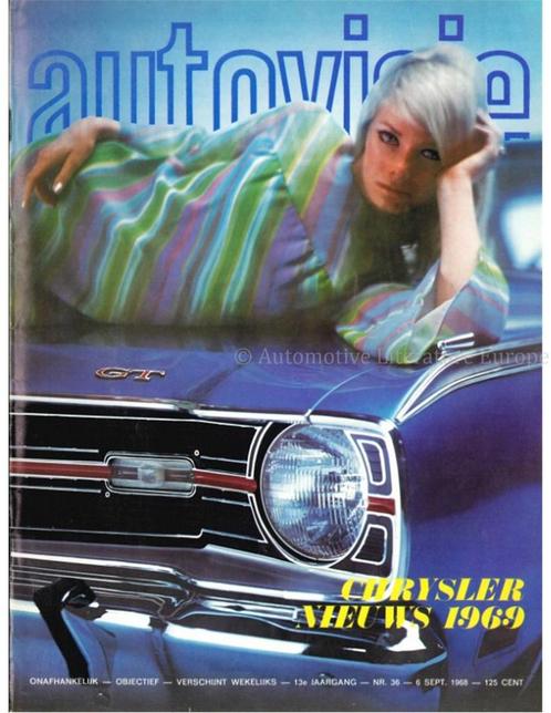 1968 AUTOVISIE MAGAZINE 36 NEDERLANDS, Boeken, Auto's | Folders en Tijdschriften