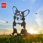 Tuindecoratie metaal van corgi hond | 72.0 cm 44.7 cm, Verzenden, Nieuw