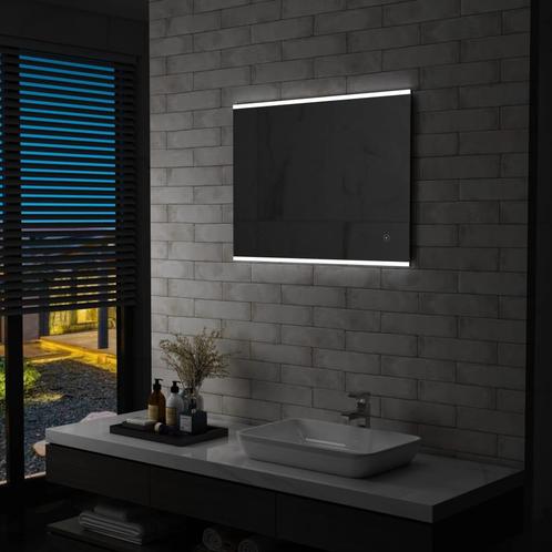 vidaXL Badkamerspiegel LED met aanraaksensor 80x60 cm, Huis en Inrichting, Woonaccessoires | Spiegels, Nieuw, Verzenden