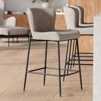 *WOONWINKEL* Dan-Form Glam Counter Barstoel Boucle Grijsbrui, Huis en Inrichting, Barkrukken, Verzenden, Nieuw
