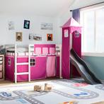 vidaXL Kinderhoogslaper met toren 90x190 cm massief, Huis en Inrichting, 90 cm, Eenpersoons, Verzenden, Nieuw