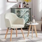 Eetkamerstoel met Armleuningen – Corduroy en Houten Poten, Huis en Inrichting, Stoelen, Verzenden, Nieuw