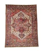 Groot Perzisch tapijt Heriz 385x295 wollen vloerkleed iran, Huis en Inrichting, Stoffering | Tapijten en Kleden, Bruin, 200 cm of meer