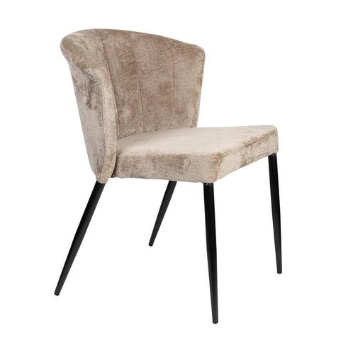 *WOONWINKEL* Dutchbone Georgia Beige Eetkamerstoel Vintage V, Huis en Inrichting, Stoelen, Nieuw, Verzenden