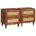 vidaXL Nachtkastjes met lade 2 pcs 40 x 33.5 x 46 cm, Minder dan 45 cm, Verzenden, Nieuw, Minder dan 55 cm