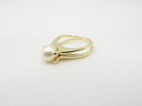 Ring - 14 karaat Geel goud Parel, Sieraden, Tassen en Uiterlijk, Ringen