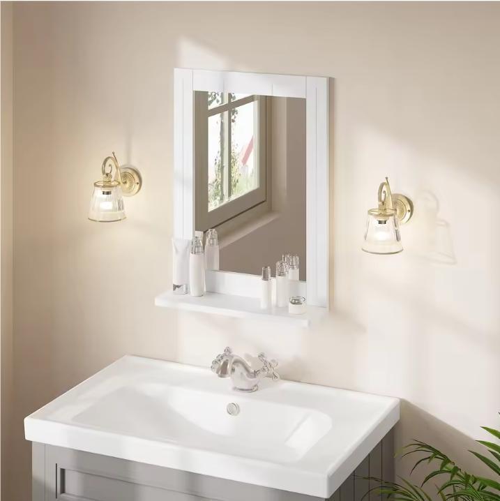 Rechthoekige Wandspiegel met Plank voor Badkamer, Huis en Inrichting, Badkamer | Badkamermeubels, Nieuw, Verzenden