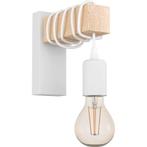 EGLO Townshend Wandlamp - E27 - 21,5 cm - Hout - Wit/Bruin -, Ophalen of Verzenden, Zo goed als nieuw