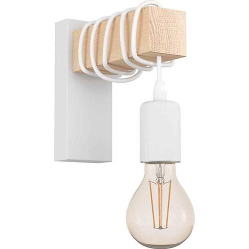 EGLO Townshend Wandlamp - E27 - 21,5 cm - Hout - Wit/Bruin -, Huis en Inrichting, Lampen | Overige, Zo goed als nieuw, Ophalen of Verzenden