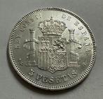 Spanje. Alfonso XIII. 5 Pesetas 1893 ( *93 ) PGL (Zonder