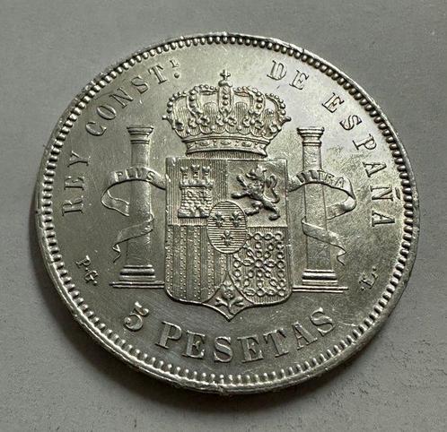 Spanje. Alfonso XIII. 5 Pesetas 1893 ( *93 ) PGL (Zonder, Postzegels en Munten, Munten | Europa | Niet-Euromunten