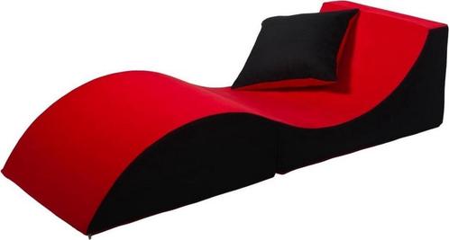 Relax fauteuil - 60 x 150 x 40 cm - zwart rood, Kinderen en Baby's, Kinderkamer | Tafels en Stoelen, Nieuw, Ophalen of Verzenden