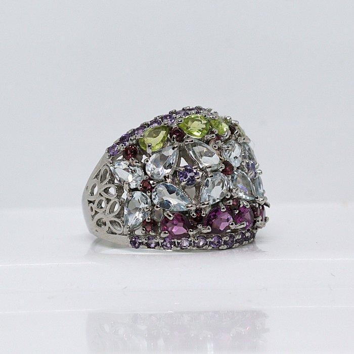 Zonder Minimumprijs - Ring Zilver - 3.17ct. tw. Aquamarijn -, Sieraden, Tassen en Uiterlijk, Ringen