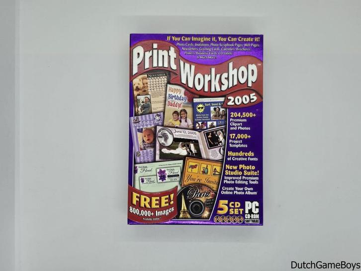 PC - Print Workshop 2005 - New, Spelcomputers en Games, Games | Pc, Gebruikt, Verzenden