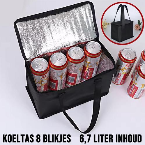 Opvouwbare Draagbare Koeltas 6.7 liter – Thermische 8, Sieraden, Tassen en Uiterlijk, Tassen | Damestassen, Zwart, Nieuw, Verzenden
