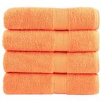 vidaXL Badhanddoeken SOLUND 4 st 600 g/m² 100x150 cm, Verzenden, Nieuw, Oranje