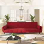 Slaapbank Wijnrood Fluweel - Retourdeal - 35% Korting!, 100 cm, Ophalen of Verzenden, Rood, 220 cm