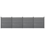HKC Schuttingpaneel met 6 palen 183x705 cm grijs, Tuin en Terras, Schuttingen, Nieuw, Verzenden